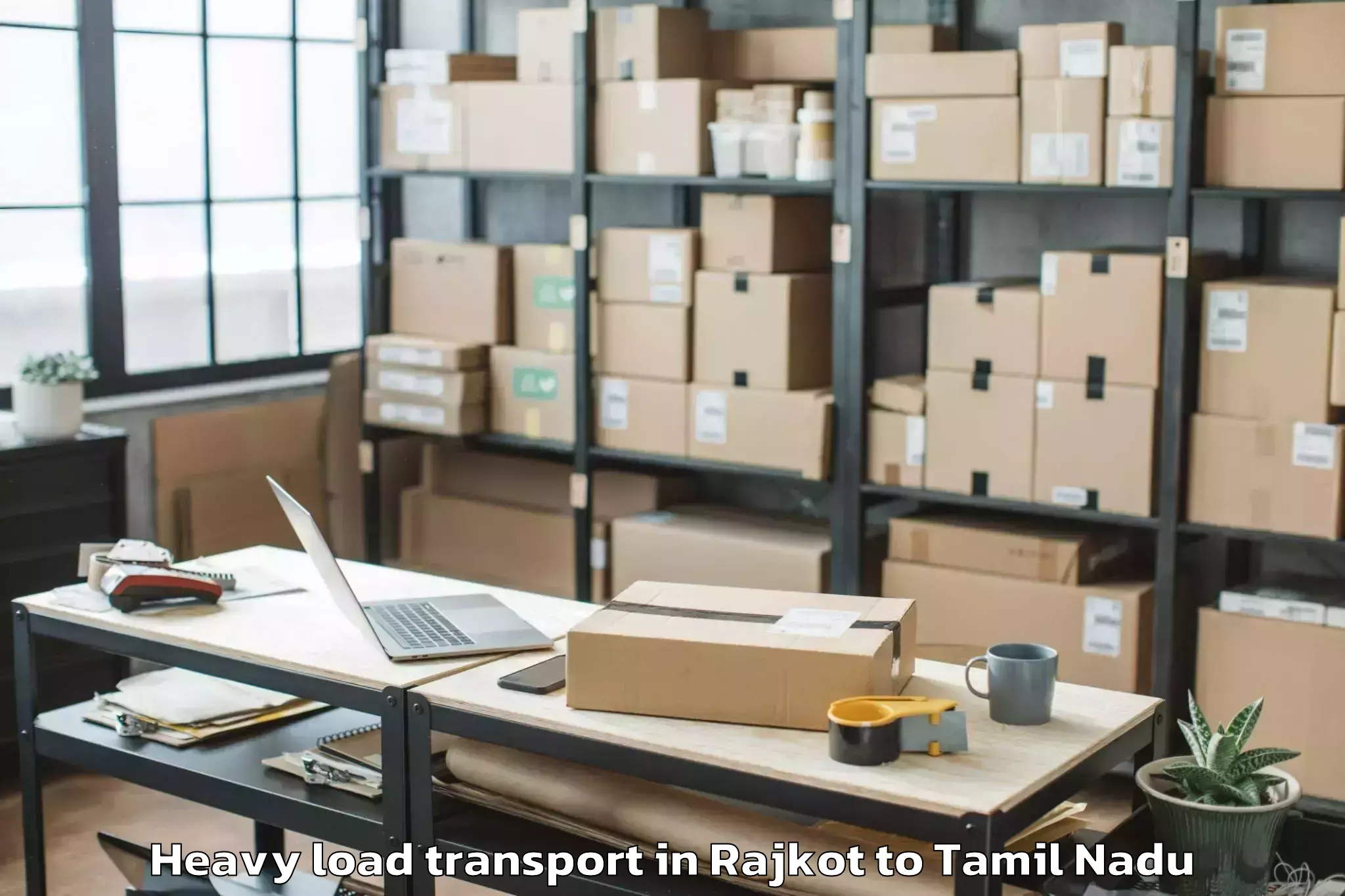 Professional Rajkot to Thiruvarur Heavy Load Transport